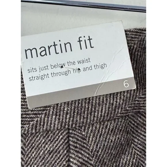 NEW Banana Republic 6 Herringbone Martin Fit Shorts 100% Wool Brown - Picture 3 of 8